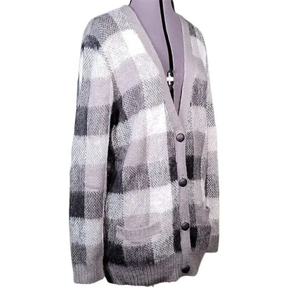 Eddie Bauer & Ilaria Urbinati Plaid Cardigan Sz S